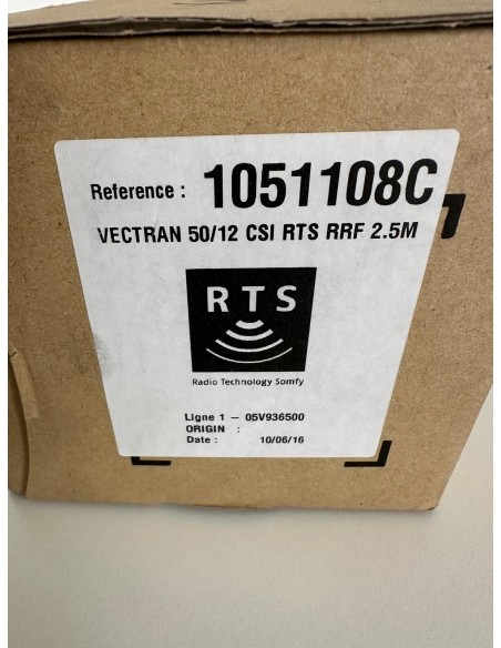 Somfy 1051108c Vectran 50/12 csi rts rrf 2.5m roller shutter motor